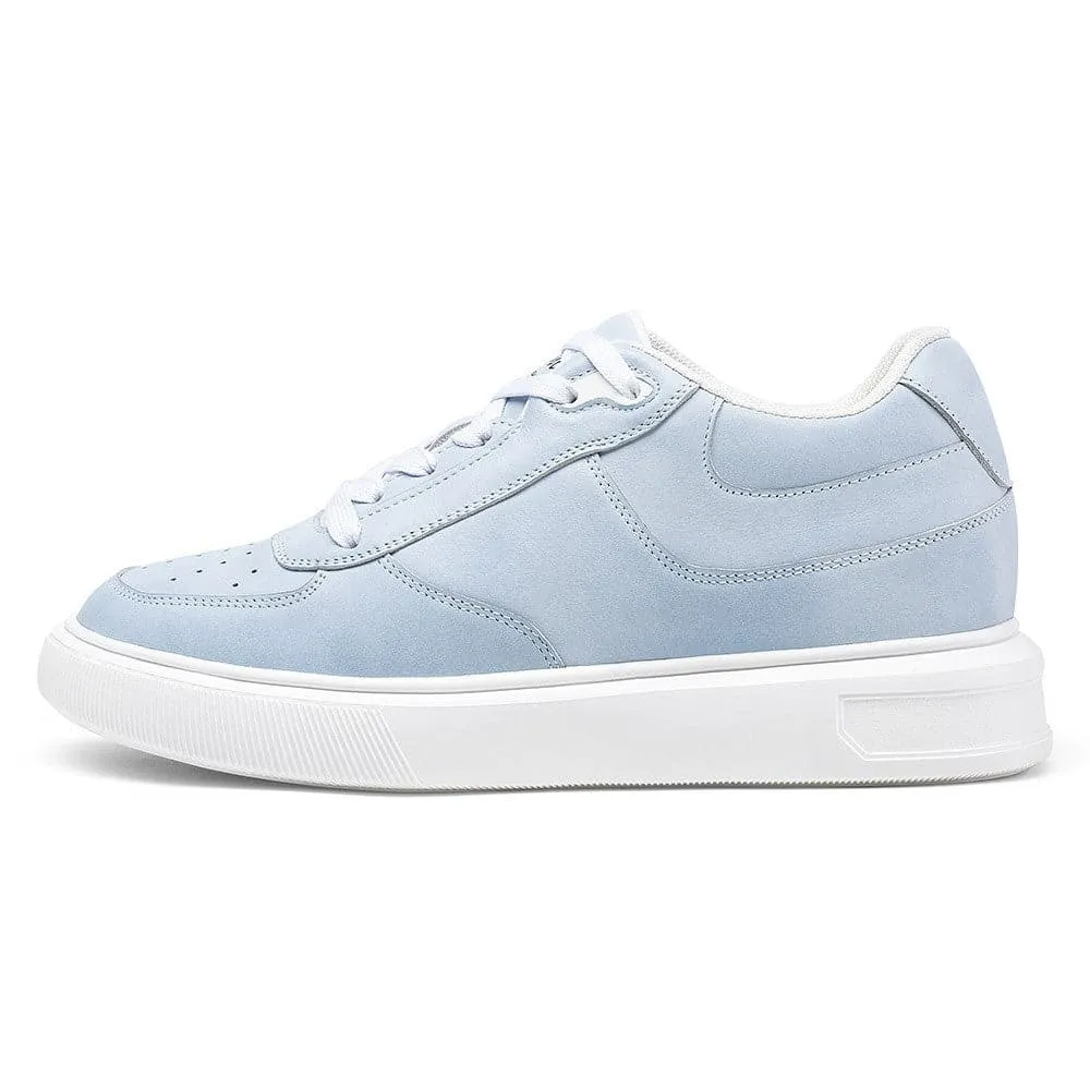 7 CM / 2.76 Inches CMR CHAMARIPA Women's Height Increasing Shoes - Elevate Your Height and Style - Blue Casual Sneakers