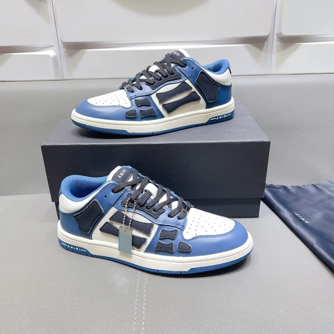 AMR Skel Top Low Blue and Dark Blue Sneakers-155