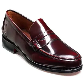 BARKER Caruso Shoes - Mens Loafers - Burgundy Hi-Shine