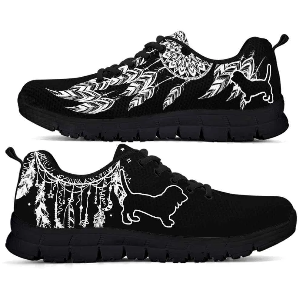 Basset Hound Sneaker, Basset Hound Dreamcatcher Sneakers Running Shoes Gift Women Men, Basset Hound Shoes