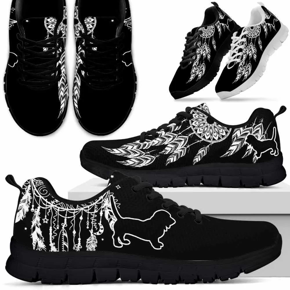 Basset Hound Sneaker, Basset Hound Dreamcatcher Sneakers Running Shoes Gift Women Men, Basset Hound Shoes