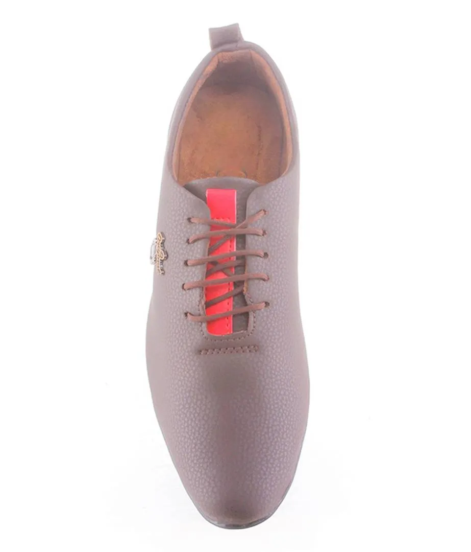 Beige Synthetic Leather Casual Shoe