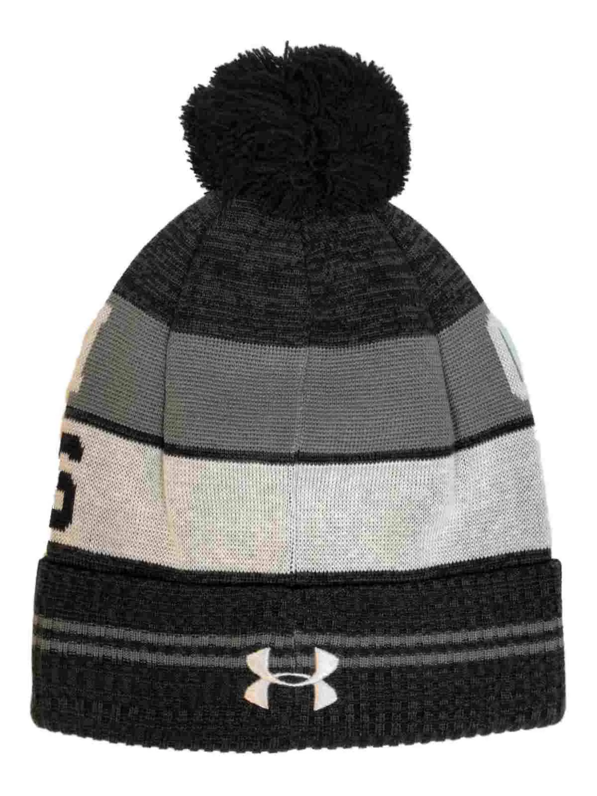 Cincinnati Bearcats Under Armour Charcoal Gray Sideline Pom Pom Beanie Hat Cap