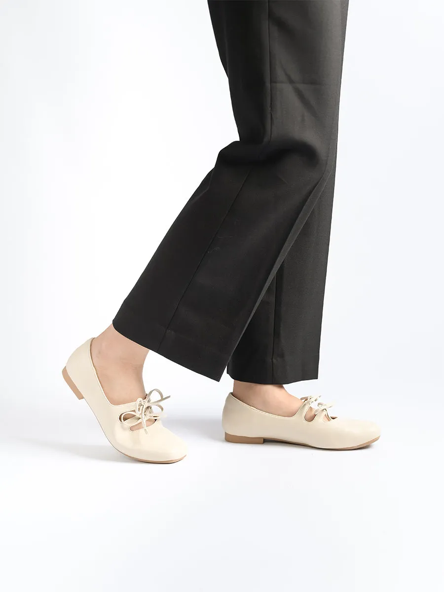 Clara PU Ribbon Flats