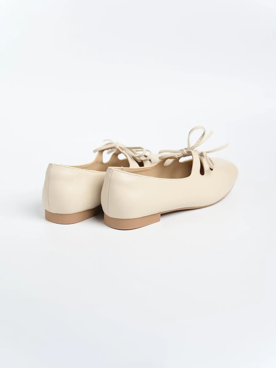 Clara PU Ribbon Flats