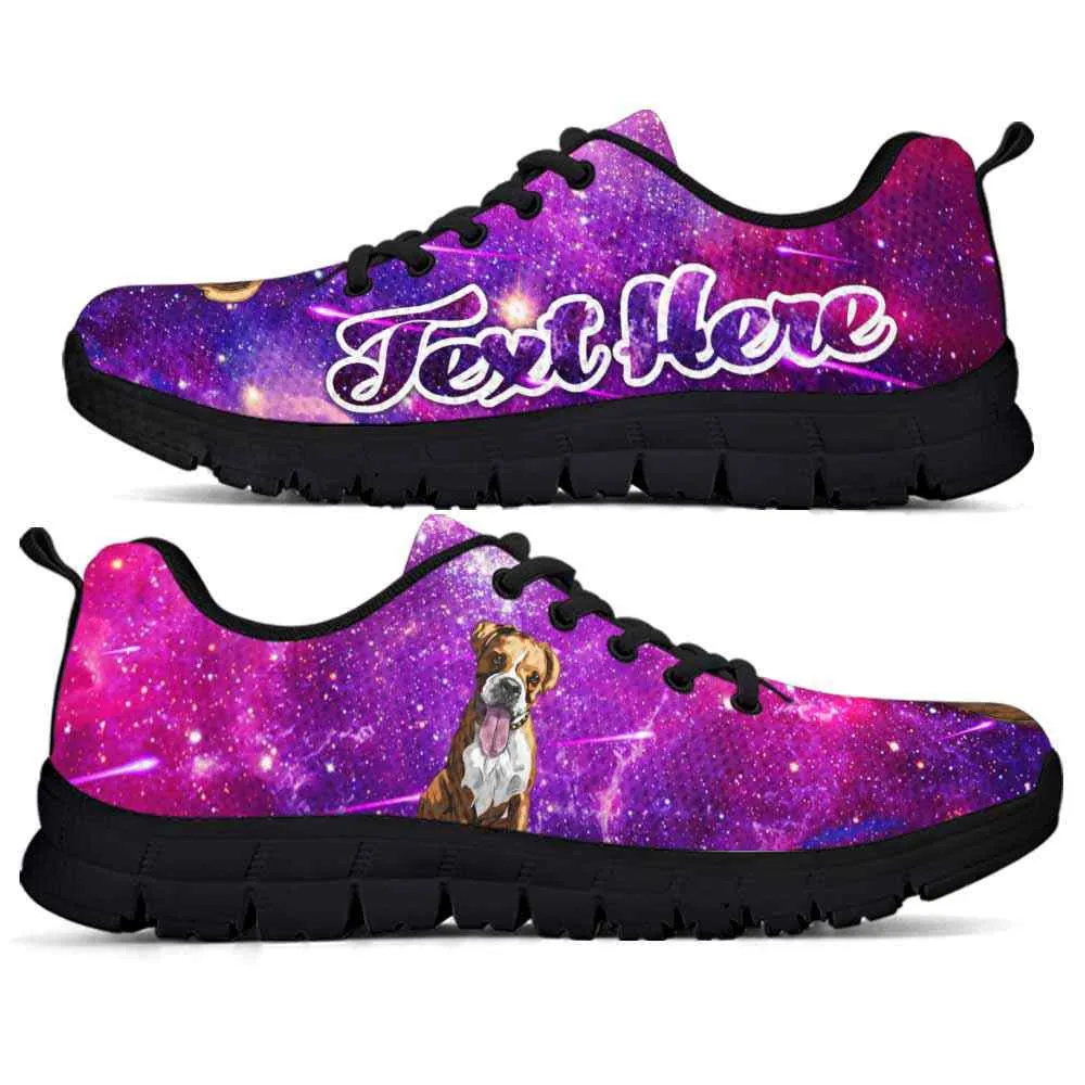 Custom Name Boxer Sneaker, Galaxy Boxer Dog Lovers Sneakers Running Shoes Gift Men Women, Best Running Shoes