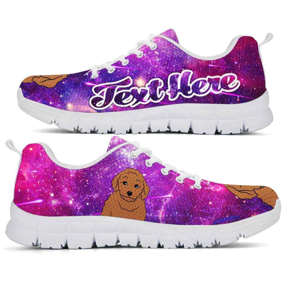 Custom Name Poodle Sneaker, Galaxy Poodle Dog Lovers Sneakers Running Shoes Gift Men Women, Best Running Shoes