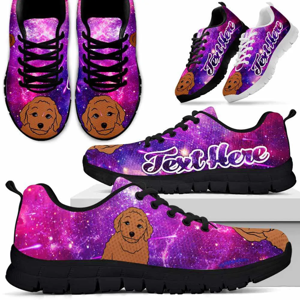 Custom Name Poodle Sneaker, Galaxy Poodle Dog Lovers Sneakers Running Shoes Gift Men Women, Best Running Shoes