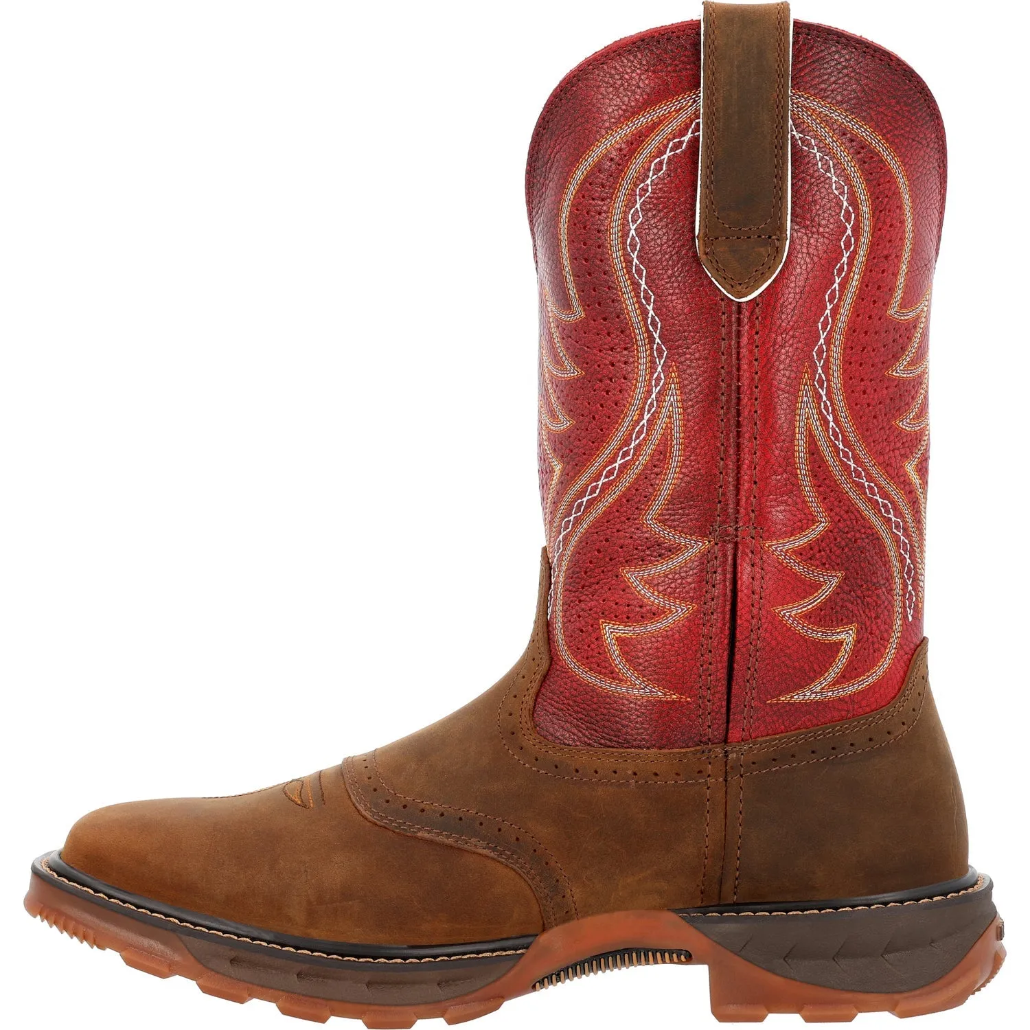 Durango Mens Maverick XP ST Ventilated Crimson Leather Work Boots