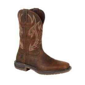 Durango Mens Prairie Brown Leather Workhorse Western Work Boots