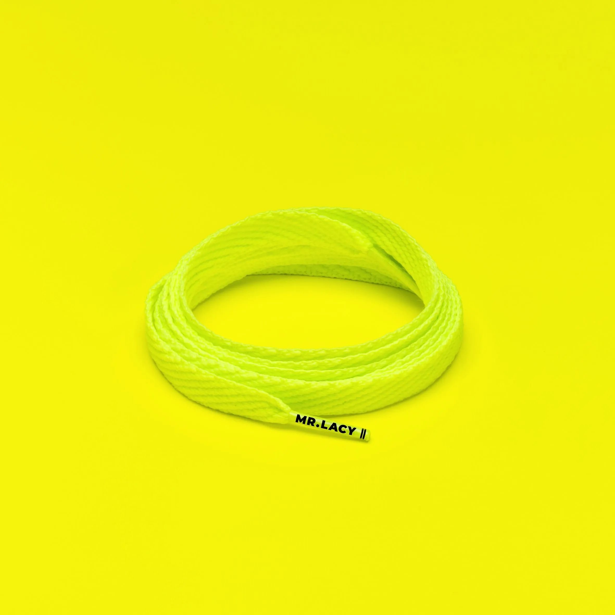 Flatties Shoelaces · Neon Lime Yellow