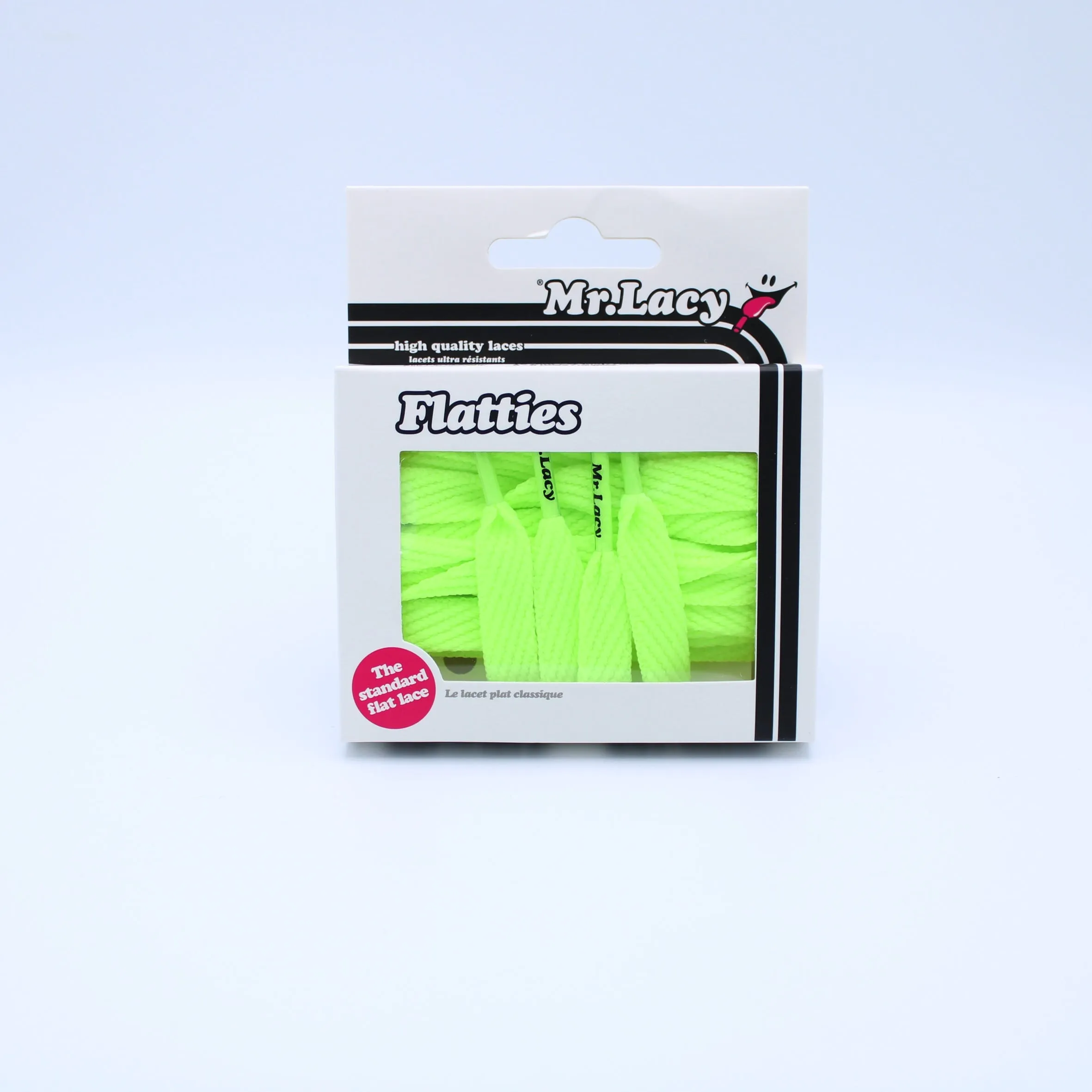 Flatties Shoelaces · Neon Lime Yellow