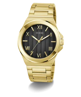 GUESS Mens Gold Tone Analog Watch