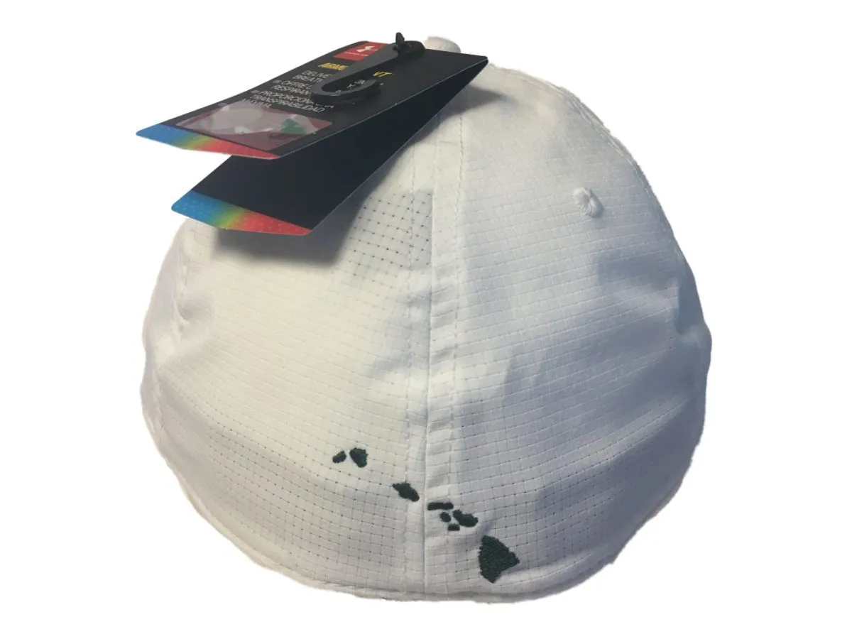 Hawaii Rainbow Warriors Under Armour White Airvent Coolswitch Sideline Hat Cap