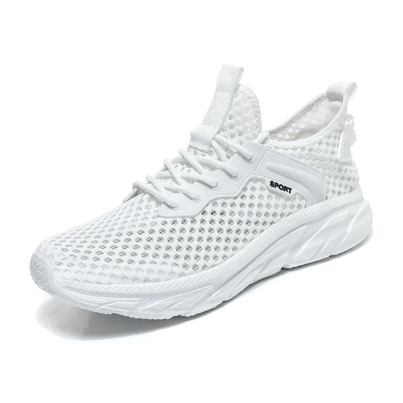 Hnzxzm Men Light Breathable Running Shoes Trend Men's Casual for Man Sneakers White Large Size Mesh Fashion Sports Tennis