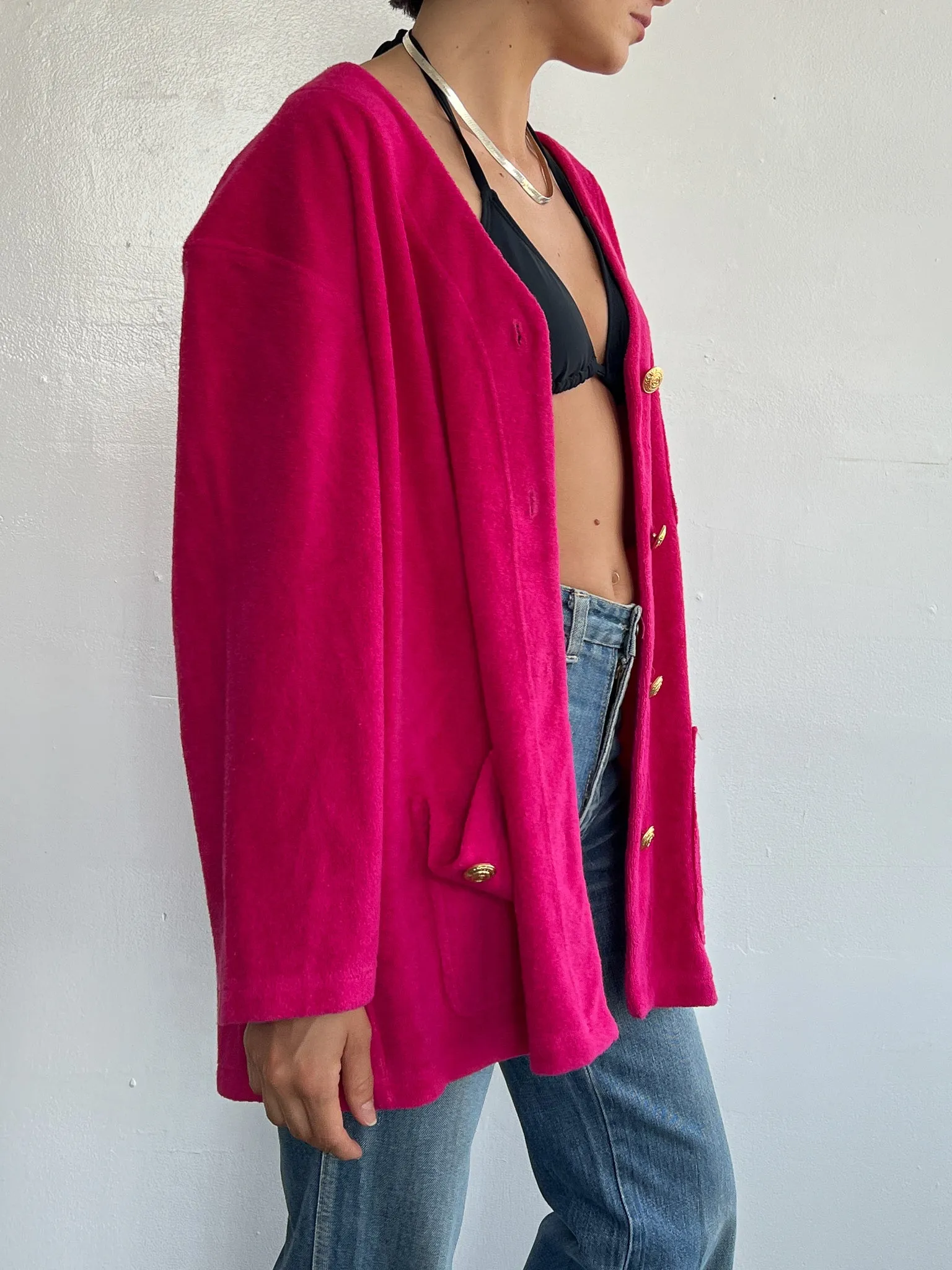 Hot Pink Terry Coverup