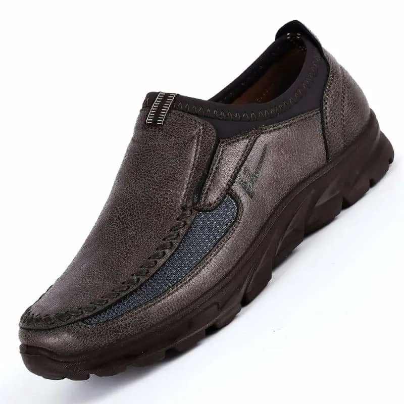 Leather loafers slip-on