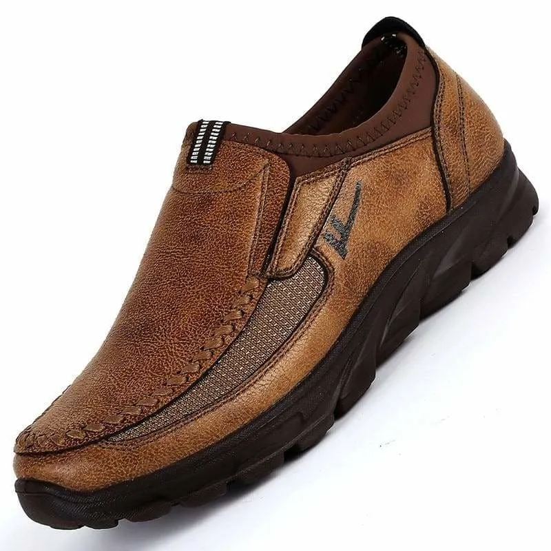 Leather loafers slip-on