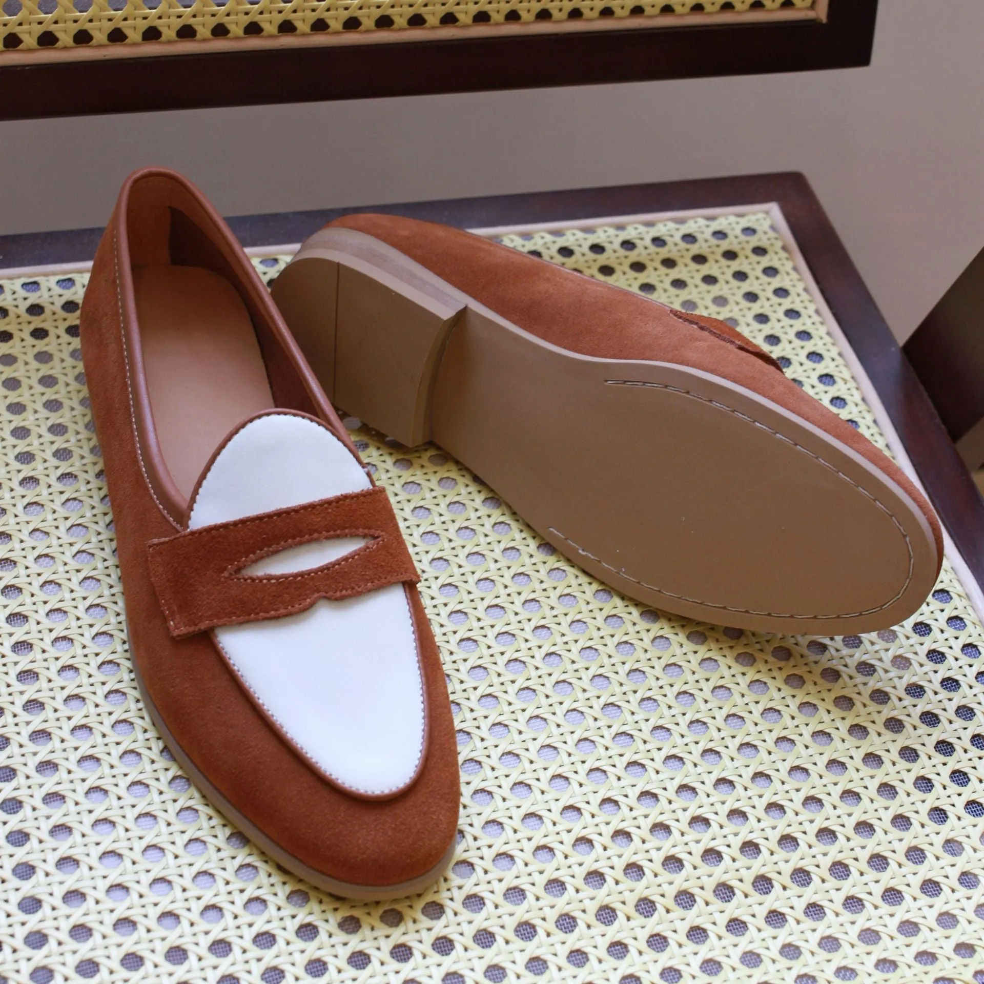 Men's Two Tone Penny Loafers