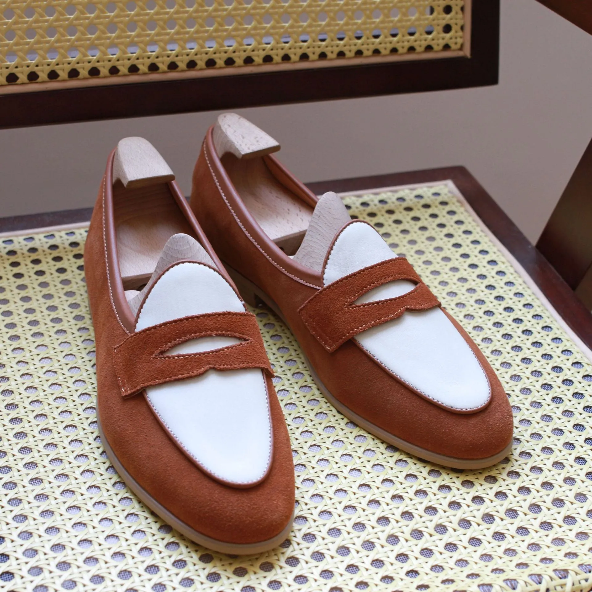 Men's Two Tone Penny Loafers