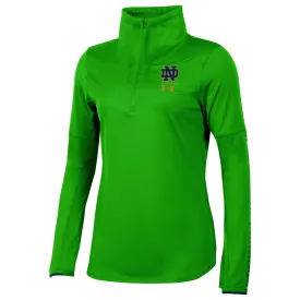 Notre Dame Fighting Irish Under Armour WOMEN'S Green 1/2 Zip Sideline Pullover