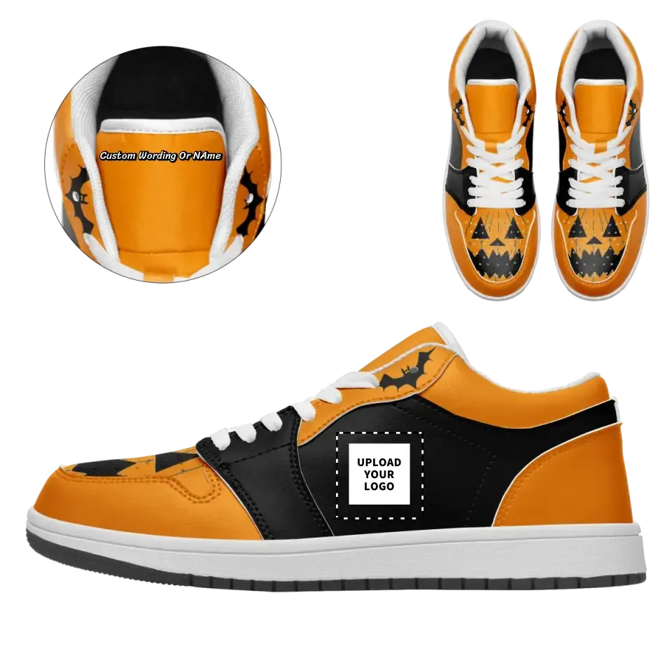 Personalized Halloween Sneakers, Custom Ghost shoes, Skull, Halloween Gift,AJ1C-23020124