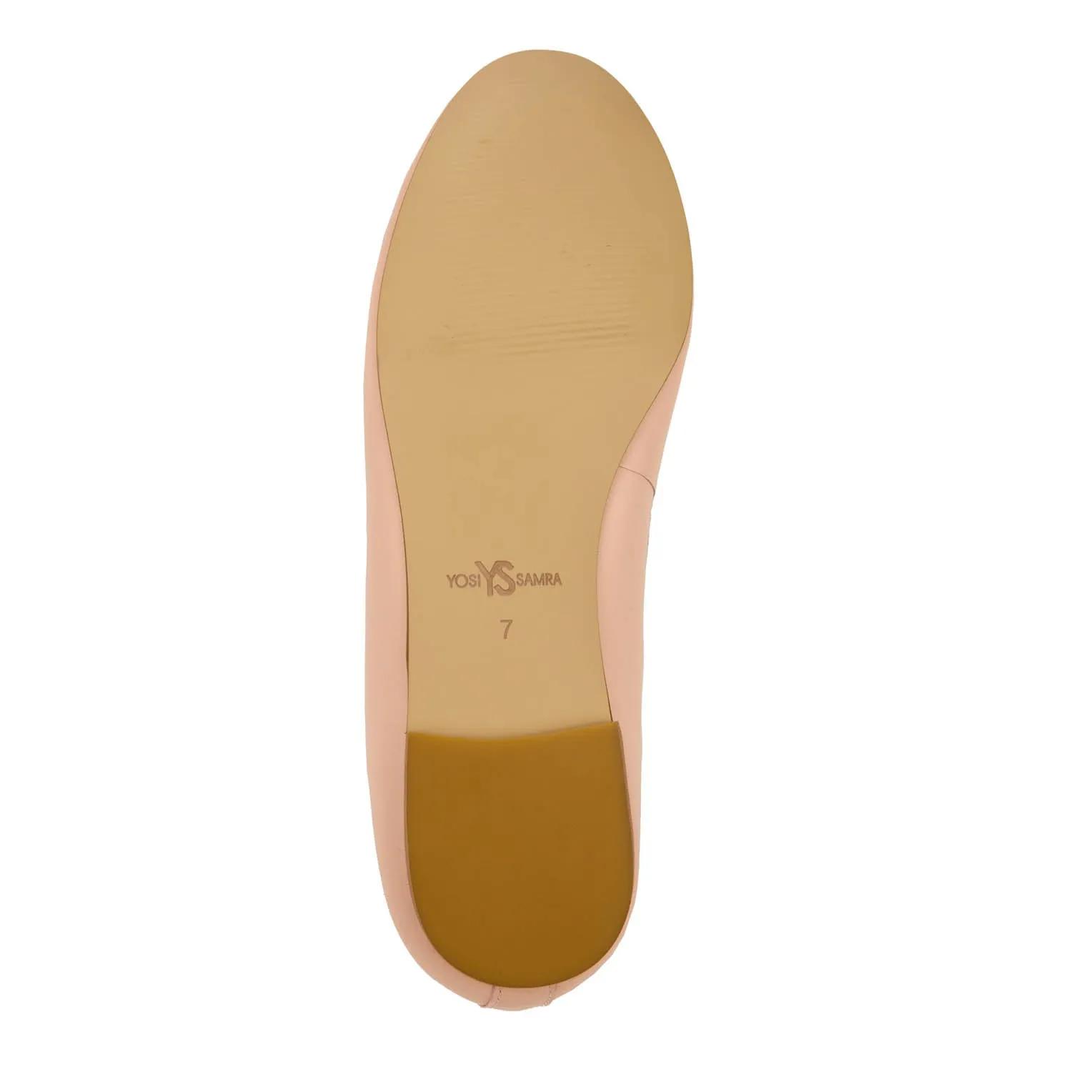 Sadie Ballet Flat in Blush Leather