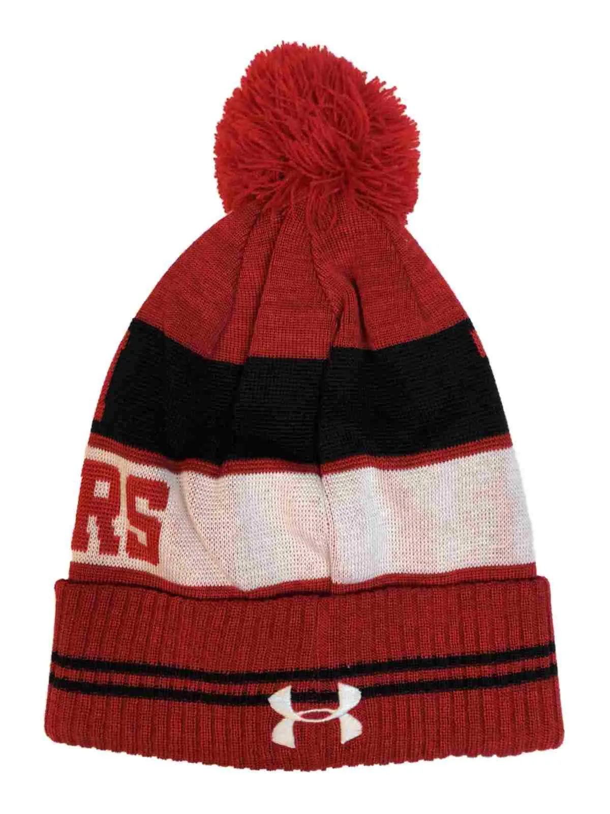 Texas Tech Red Raiders Under Armour Red Sideline Pom Pom Beanie Hat Cap