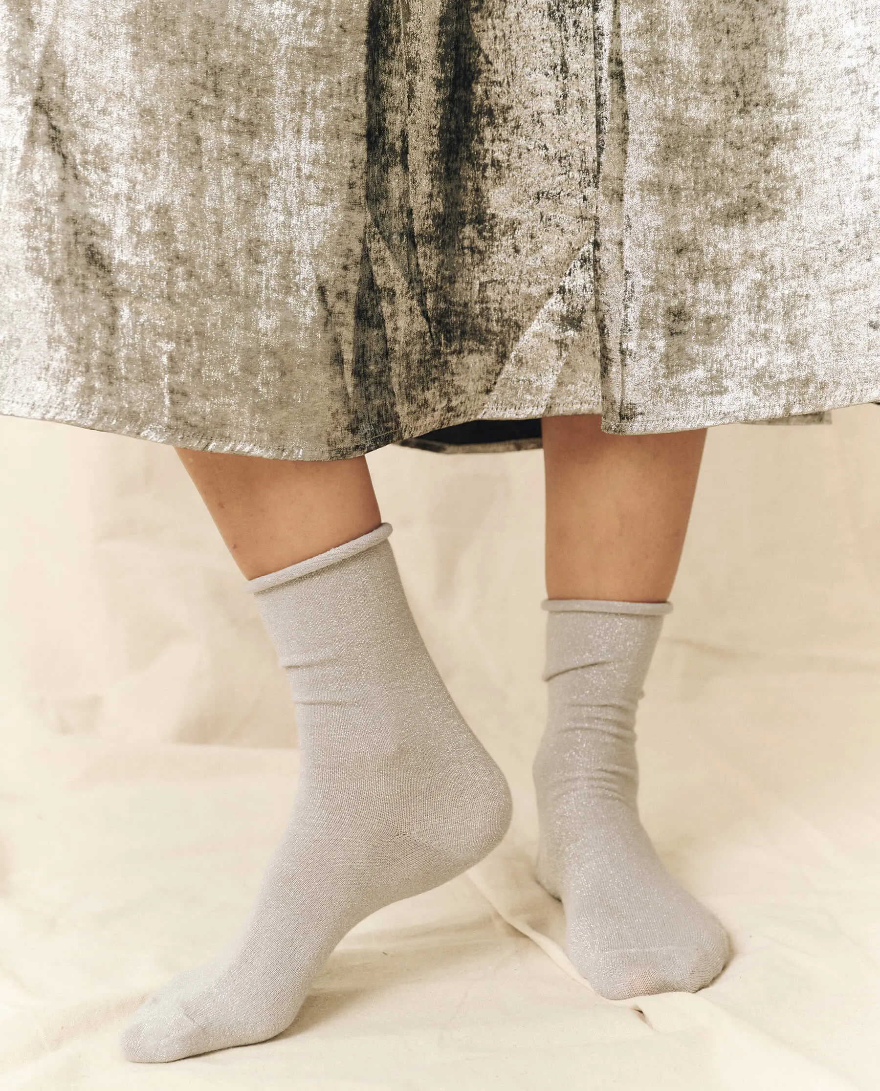 The Lurex Sock. -- Silver