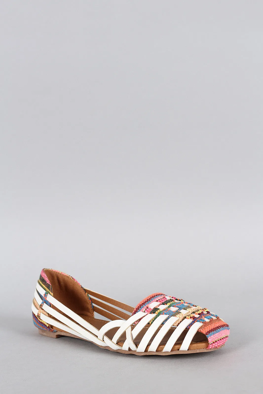 Tribal Strappy Slip On Flat