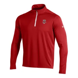 Wisconsin Badgers Under Armour Red Golf Loose 1/4 Zip LS Pullover