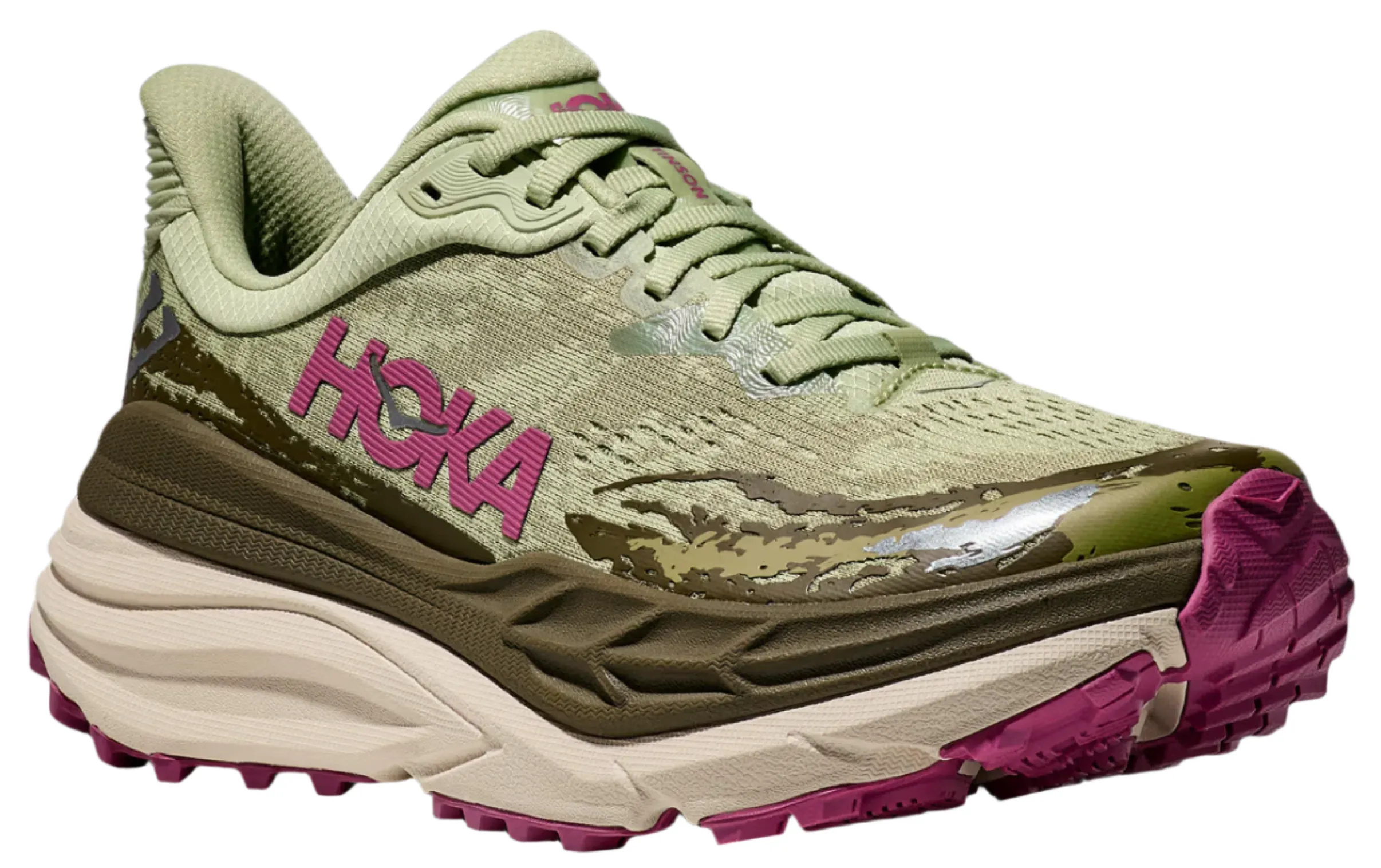 WOMEN'S HOKA STINSON 7 | SEED GREEN / BEET ROOT