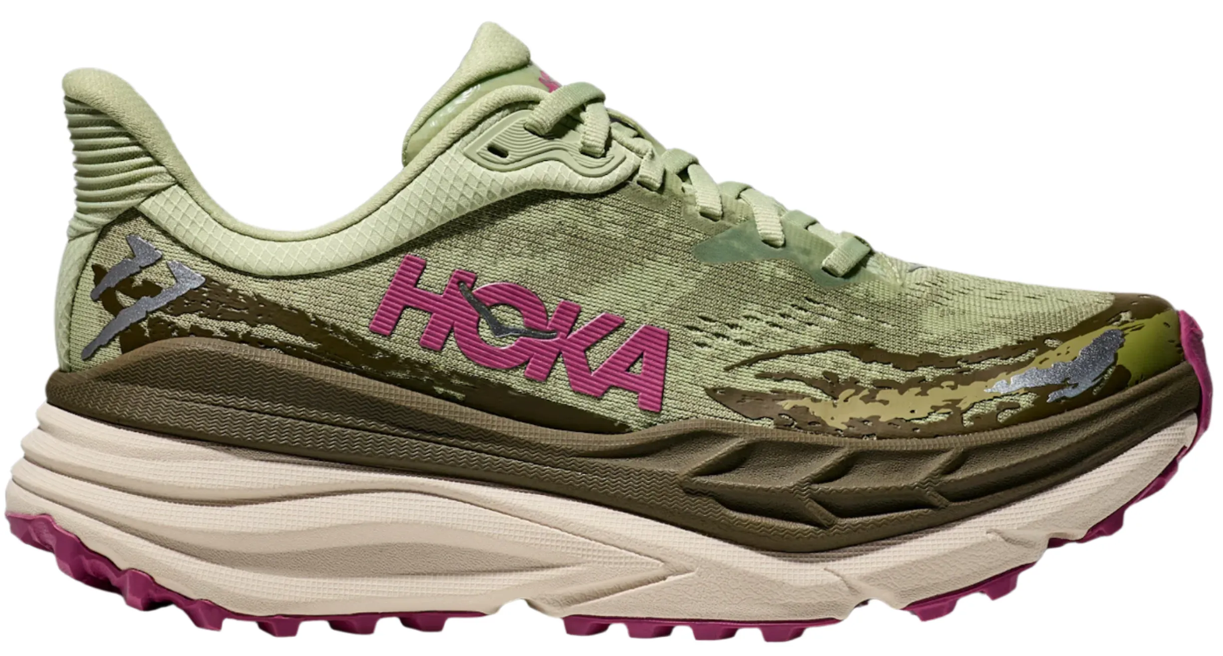 WOMEN'S HOKA STINSON 7 | SEED GREEN / BEET ROOT