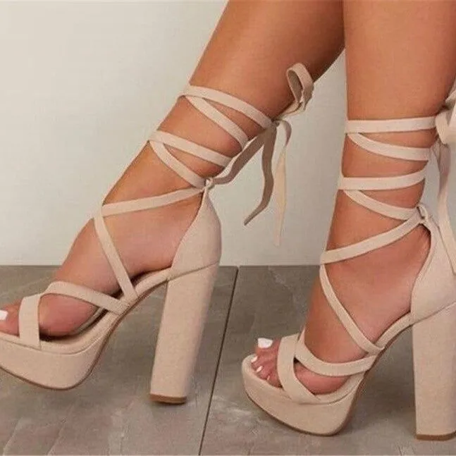 Women's Platform Stiletto Heel Strap Sandals