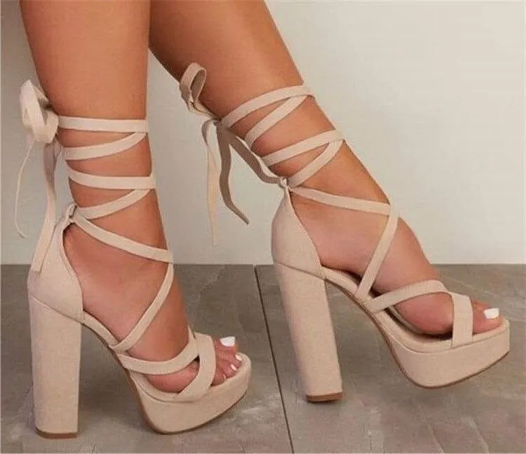 Women's Platform Stiletto Heel Strap Sandals